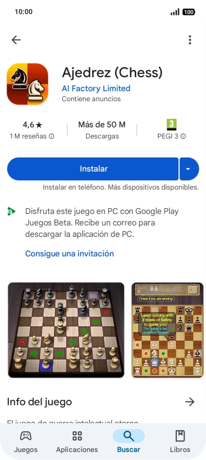 Pulsa Instalar y sigue las indicaciones de la pantalla para instalar la app. Pulsa Instalar y sigue las indicaciones de la pantalla para instalar la app.