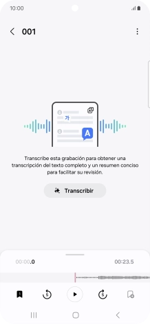 Pulsa Transcribir y espera a que aparezca la transcripción. Pulsa Transcribir y espera a que aparezca la transcripción.
