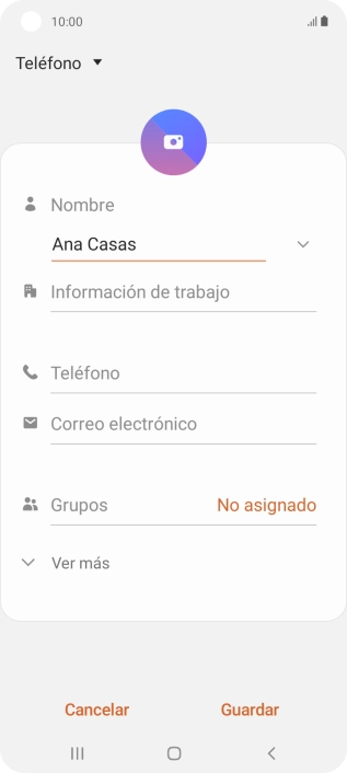 Pulsa Teléfono e introduce el número de teléfono deseado. Pulsa Teléfono e introduce el número de teléfono deseado.