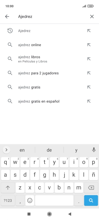 Introduce el nombre del tema o de la app y pulsa el icono de búsqueda. Introduce el nombre del tema o de la app y pulsa el icono de búsqueda.