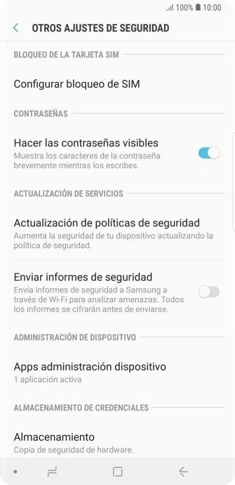 Pulsa Configurar bloqueo de SIM. Pulsa Configurar bloqueo de SIM.