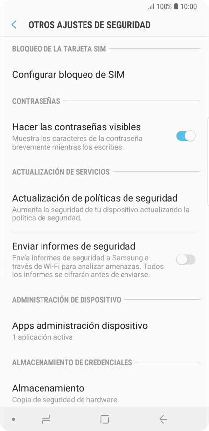Pulsa Configurar bloqueo de SIM. Pulsa Configurar bloqueo de SIM.