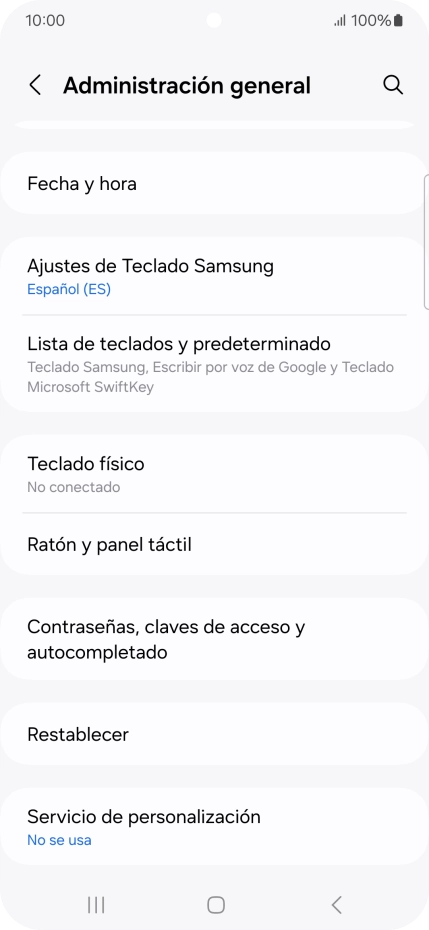 Pulsa Fecha y hora.