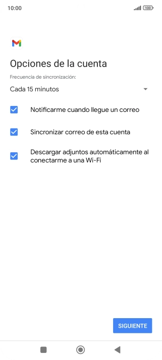 Si aparece en la pantalla esta imagen, tu cuenta de correo electrónico ha sido reconocida y configurada automáticamente. Sigue las indicaciones de la pantalla para introducir más información y terminar la configuración. Si aparece en la pantalla esta imagen, tu cuenta de correo electrónico ha sido reconocida y configurada automáticamente. Sigue las indicaciones de la pantalla para introducir más información y terminar la configuración.