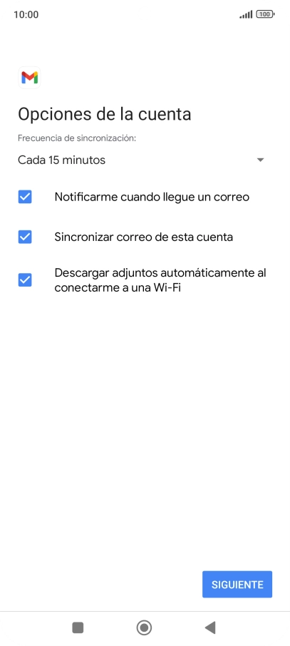 Si aparece en la pantalla esta imagen, tu cuenta de correo electrónico ha sido reconocida y configurada automáticamente. Sigue las indicaciones de la pantalla para introducir más información y terminar la configuración. Si aparece en la pantalla esta imagen, tu cuenta de correo electrónico ha sido reconocida y configurada automáticamente. Sigue las indicaciones de la pantalla para introducir más información y terminar la configuración.