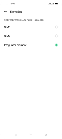 Pulsa el ajuste deseado. Pulsa el ajuste deseado.