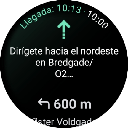 Sigue las indicaciones de la pantalla para llegar al destino seleccionado. Sigue las indicaciones de la pantalla para llegar al destino seleccionado.