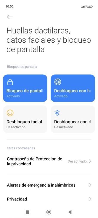 Pulsa Bloqueo de pantalla. Pulsa Bloqueo de pantalla.
