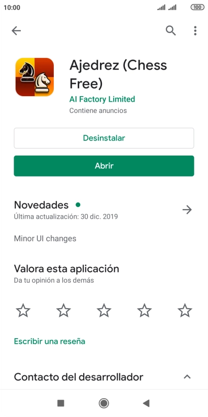Pulsa Desinstalar. Pulsa Desinstalar.