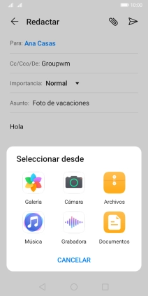 Pulsa Archivos y desplázate a la carpeta deseada. Pulsa Archivos y desplázate a la carpeta deseada.