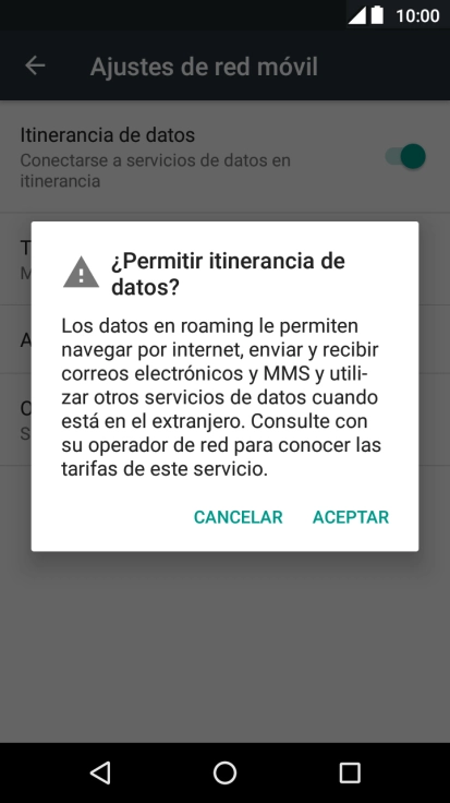 Si activas la función, pulsa ACEPTAR.