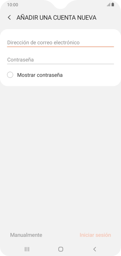 Pulsa Dirección de correo electrónico e introduce tu dirección de correo electrónico.