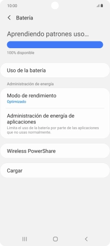 Pulsa Modo de rendimiento. Pulsa Modo de rendimiento.