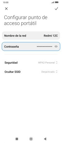 Pulsa Nombre de la red e introduce el nombre deseado de la conexión wifi Pulsa Nombre de la red e introduce el nombre deseado de la conexión wifi