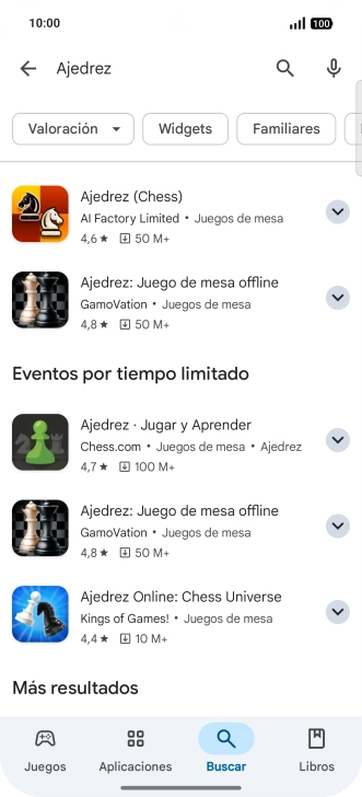 Pulsa la app deseada. Pulsa la app deseada.