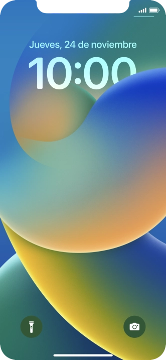 Pulsa en un lugar cualquiera de la pantalla de bloqueo y mantén la pulsación unos instantes. Pulsa en un lugar cualquiera de la pantalla de bloqueo y mantén la pulsación unos instantes.