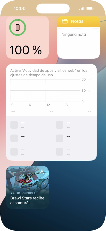 Pulsa el widget deseado hasta que aparezca un menú emergente en la pantalla. Pulsa el widget deseado hasta que aparezca un menú emergente en la pantalla.