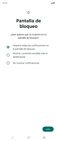 Pulsa el ajuste deseado. Pulsa el ajuste deseado.