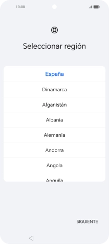 Pulsa el país o el área deseados.