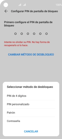Pulsa el código de seguridad deseado y sigue las indicaciones de la pantalla para crear un código de seguridad del teléfono adicional. Pulsa el código de seguridad deseado y sigue las indicaciones de la pantalla para crear un código de seguridad del teléfono adicional.