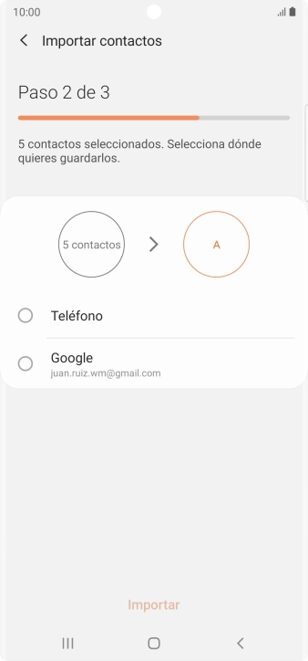 Pulsa Teléfono.