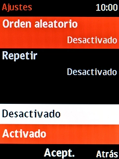 Selecciona el ajuste deseado. Selecciona el ajuste deseado.