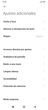 Pulsa Fecha y hora. Pulsa Fecha y hora.