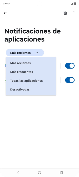 Pulsa Todas las aplicaciones. Pulsa Todas las aplicaciones.