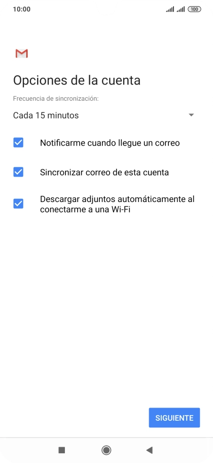 Si aparece en la pantalla esta imagen, tu cuenta de correo electrónico ha sido reconocida y configurada automáticamente. Sigue las indicaciones de la pantalla para introducir más información y terminar la configuración. Si aparece en la pantalla esta imagen, tu cuenta de correo electrónico ha sido reconocida y configurada automáticamente. Sigue las indicaciones de la pantalla para introducir más información y terminar la configuración.
