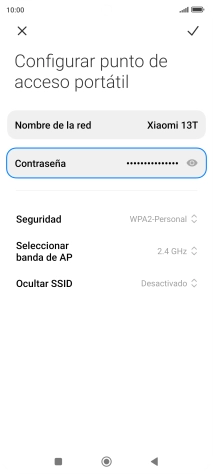 Pulsa Nombre de la red e introduce el nombre deseado de la conexión wifi Pulsa Nombre de la red e introduce el nombre deseado de la conexión wifi