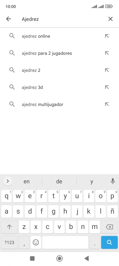 Introduce el nombre del tema o de la app y pulsa el icono de búsqueda. Introduce el nombre del tema o de la app y pulsa el icono de búsqueda.