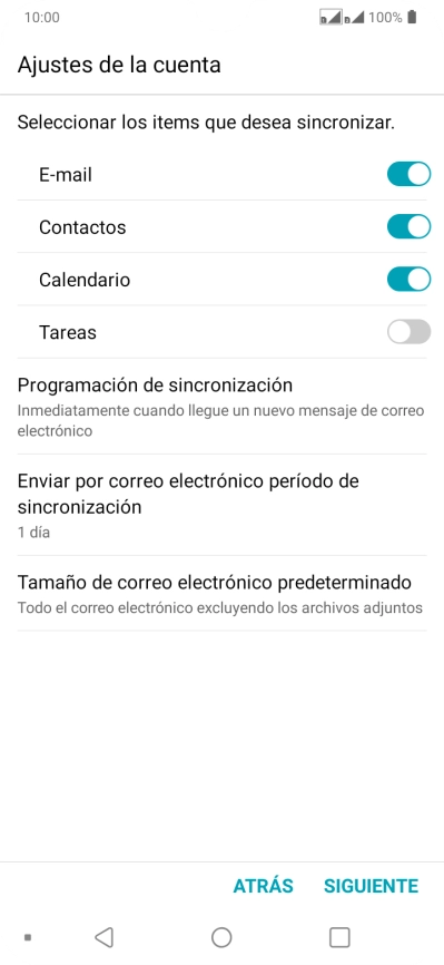 Si aparece en la pantalla esta imagen, tu cuenta de correo electrónico ha sido reconocida y configurada automáticamente. Sigue las indicaciones de la pantalla para introducir más información y terminar la configuración. Si aparece en la pantalla esta imagen, tu cuenta de correo electrónico ha sido reconocida y configurada automáticamente. Sigue las indicaciones de la pantalla para introducir más información y terminar la configuración.