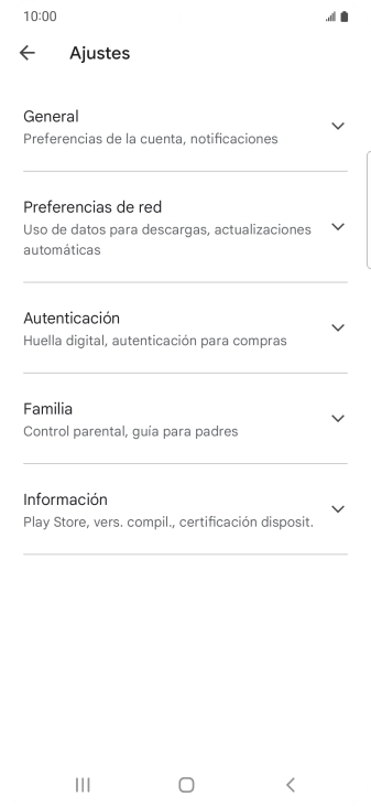 Pulsa Preferencias de red.