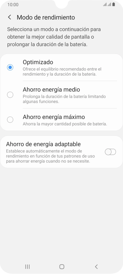 Pulsa el ajuste deseado para activar la función. Pulsa el ajuste deseado para activar la función.