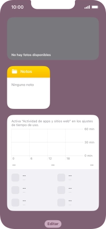 Pulsa el grupo de widgets deseado durante unos instantes. Pulsa el grupo de widgets deseado durante unos instantes.