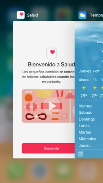 Arrastra la aplicación deseada hacia arriba para cerrarla. Arrastra la aplicación deseada hacia arriba para cerrarla.