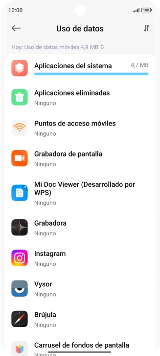 Pulsa la lista desplegable.