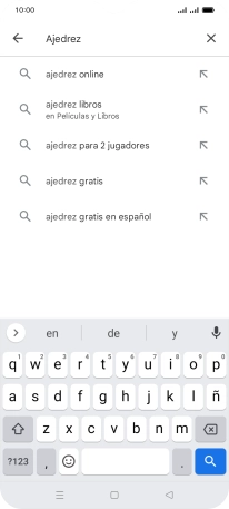 Introduce el nombre del tema o de la app y pulsa el icono de búsqueda. Introduce el nombre del tema o de la app y pulsa el icono de búsqueda.