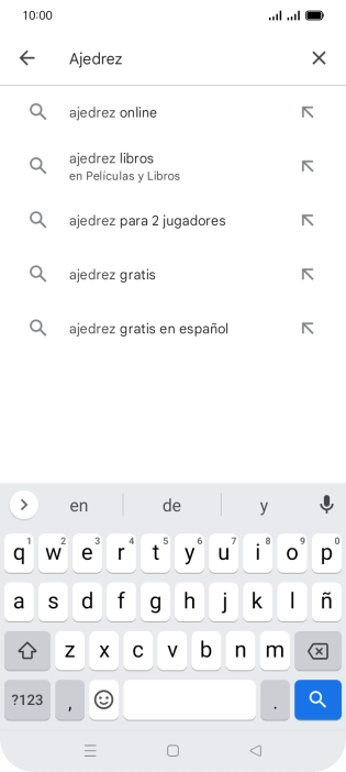 Introduce el nombre del tema o de la app y pulsa el icono de búsqueda. Introduce el nombre del tema o de la app y pulsa el icono de búsqueda.