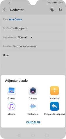 Pulsa Archivos y desplázate a la carpeta deseada. Pulsa Archivos y desplázate a la carpeta deseada.
