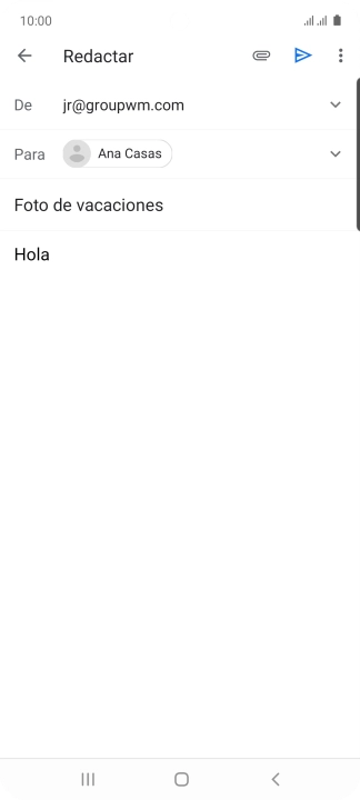 Pulsa el icono de anexos. Pulsa el icono de anexos.