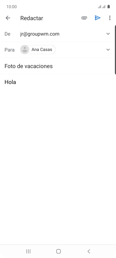 Pulsa el icono de anexos. Pulsa el icono de anexos.