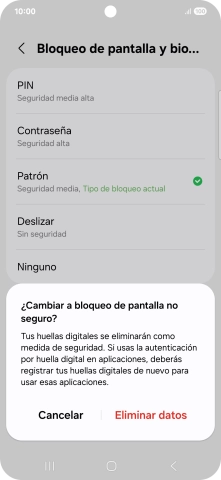 Pulsa Eliminar datos. Pulsa Eliminar datos.
