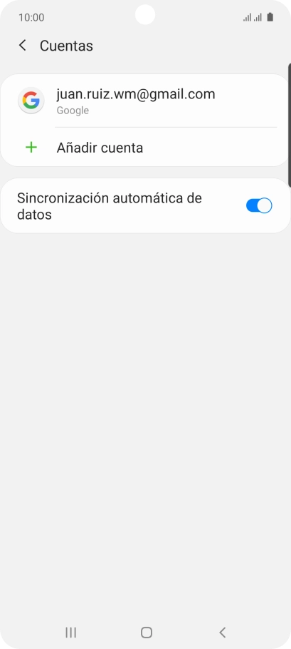 Pulsa Añadir cuenta.