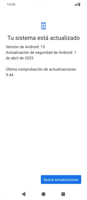 Pulsa Buscar actualizaciones. Si hay una versión de software nueva disponible, aparecerá ahora en la pantalla. Sigue las indicaciones de la pantalla para actualizar el software del teléfono. Pulsa Buscar actualizaciones. Si hay una versión de software nueva disponible, aparecerá ahora en la pantalla. Sigue las indicaciones de la pantalla para actualizar el software del teléfono.
