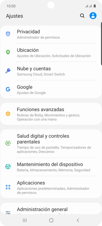 Pulsa Mantenimiento del dispositivo.