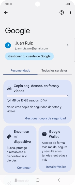 Pulsa Encontrar mi dispositivo. Pulsa Encontrar mi dispositivo.