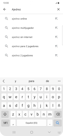 Introduce el nombre del tema o de la app y pulsa el icono de búsqueda. Introduce el nombre del tema o de la app y pulsa el icono de búsqueda.