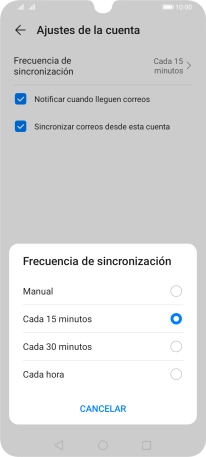 Pulsa el ajuste deseado. Pulsa el ajuste deseado.