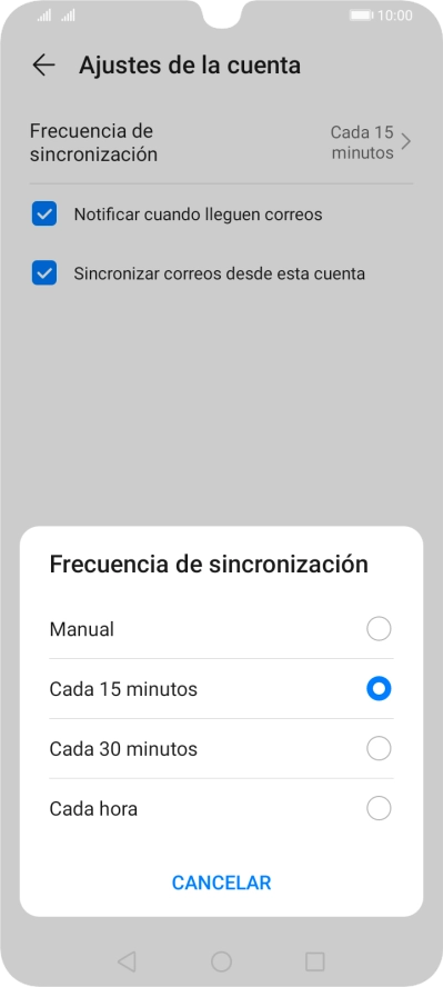 Pulsa el ajuste deseado. Pulsa el ajuste deseado.